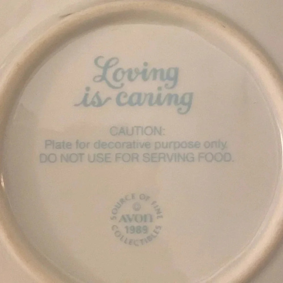 Gift Porcelain Mini 5" Decorative Plate 22K Gold Trim Avon Mother's Day 1989 VTG - Picture 9 of 9